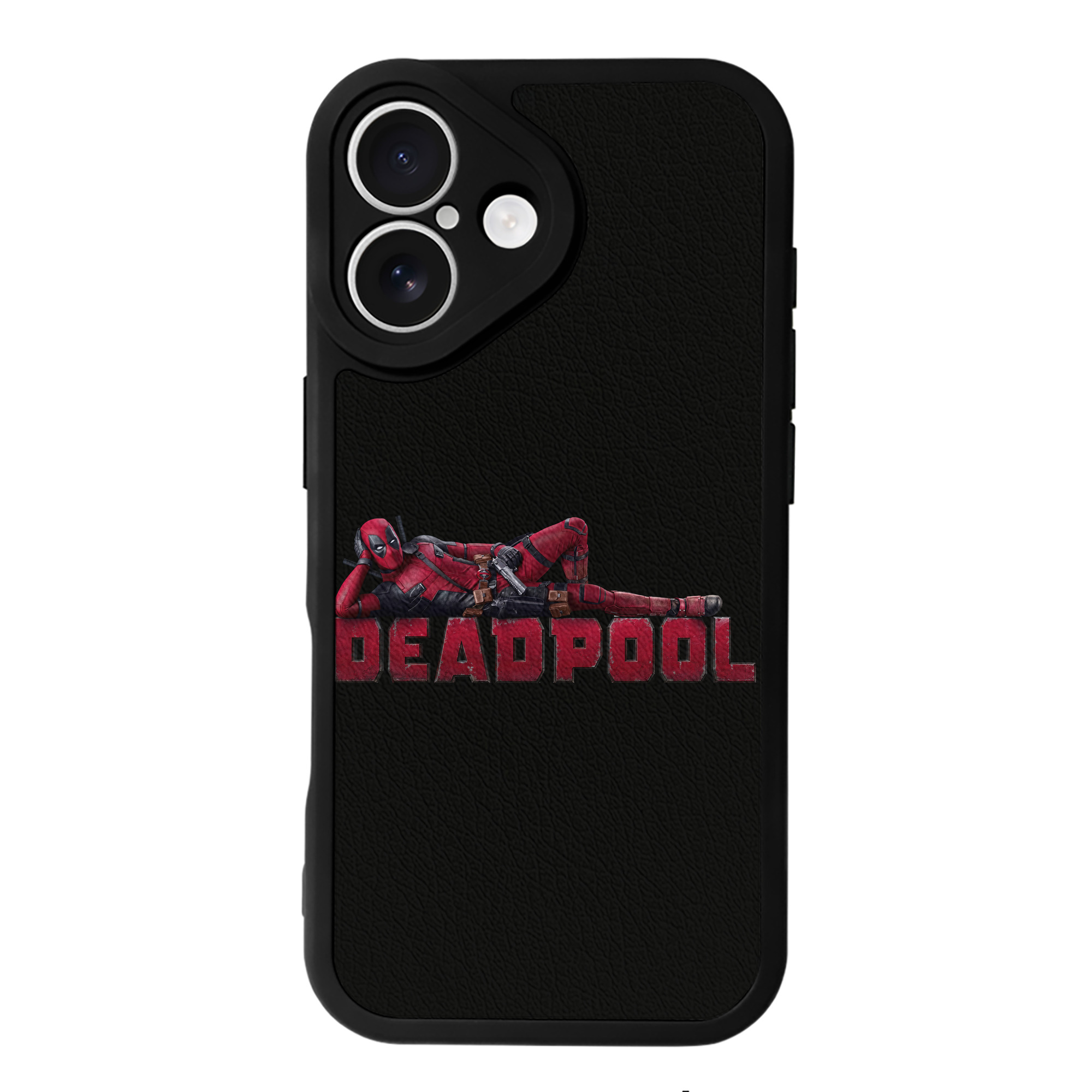 （画像用） Deadpool デッドプール 【iPhone 16シリーズ対応】シリコンスマホケース（レザー調） 材質：シリコン